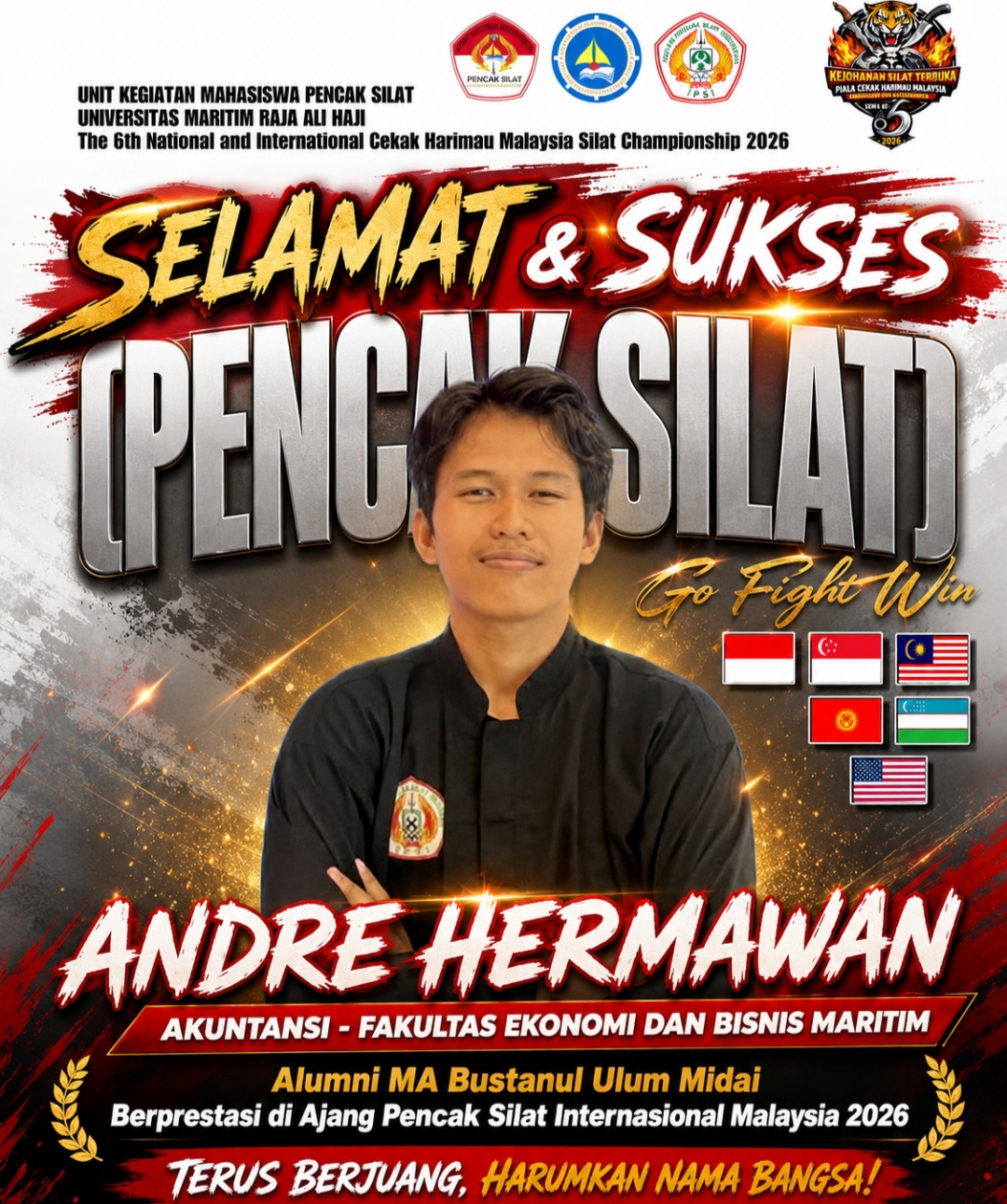 Alumni MA Bustanul Ulum Midai Ukir Prestasi di Ajang Internasional Pencak Silat di Malaysia