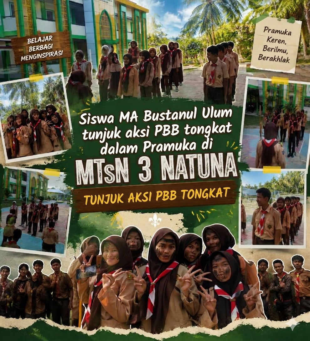 Siswa MA Bustanul Ulum Midai Tunjukkan Semangat PBB di MTsN 3 Natuna