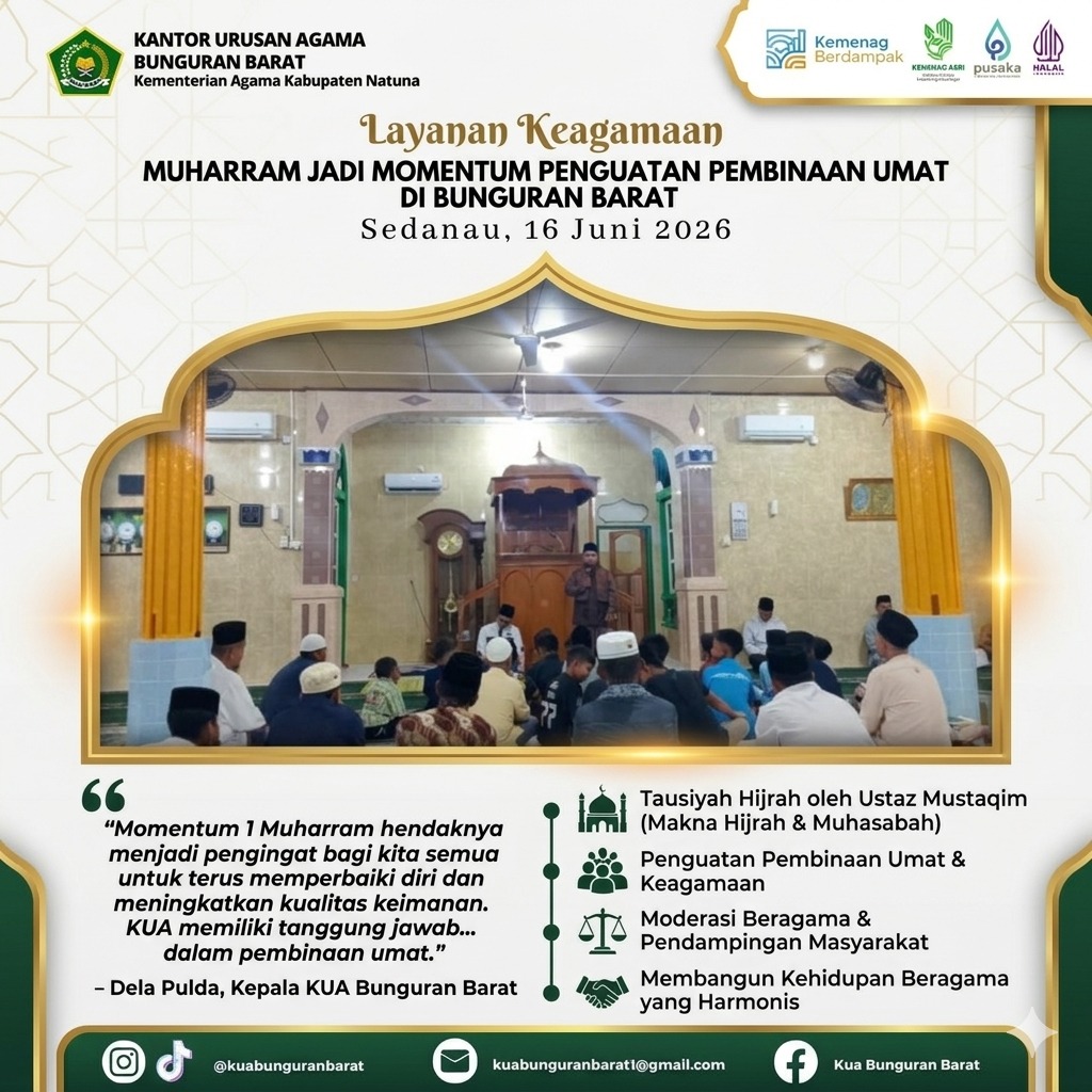 Muharram Jadi Momentum Penguatan Pembinaan Umat di Bunguran Barat