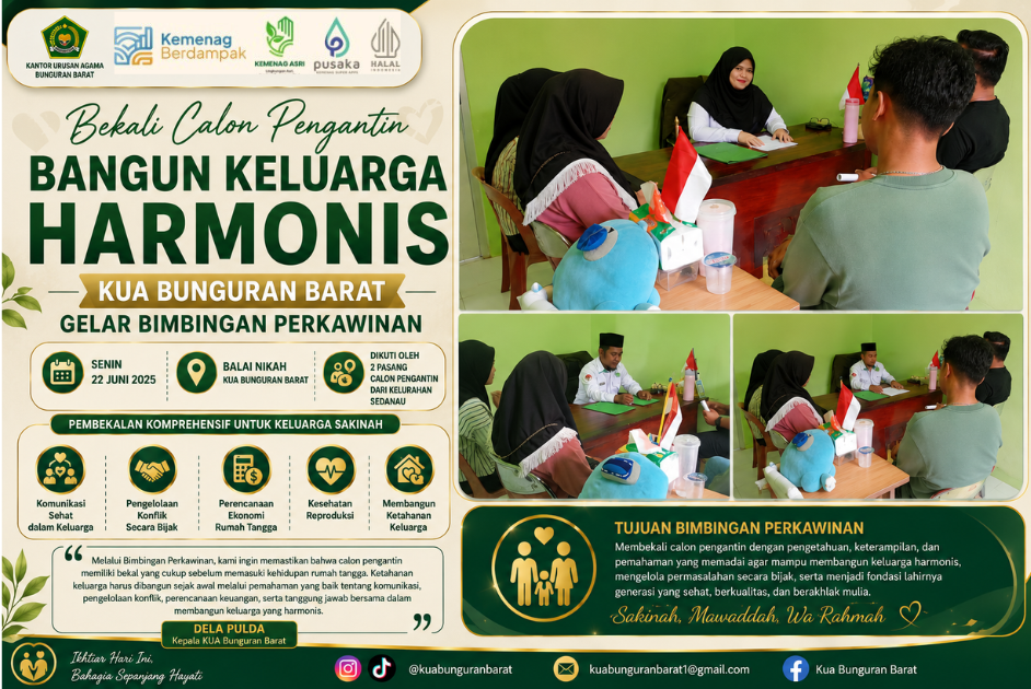 Bekali Calon Pengantin Bangun Keluarga Harmonis, KUA Bunguran Barat Gelar Bimbingan Perkawinan