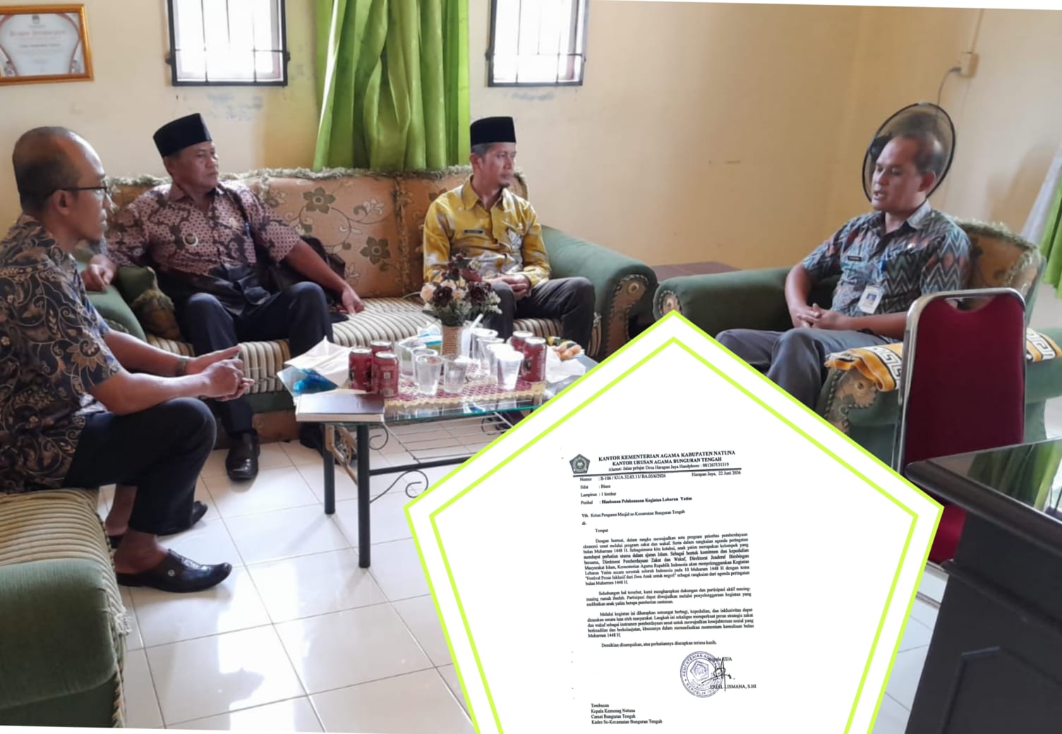 KUA Bunguran Tengah Gandeng UPZ dan Masjid dalam Menyukseskan Lebaran Yatim dan Penyandang Disabilitas