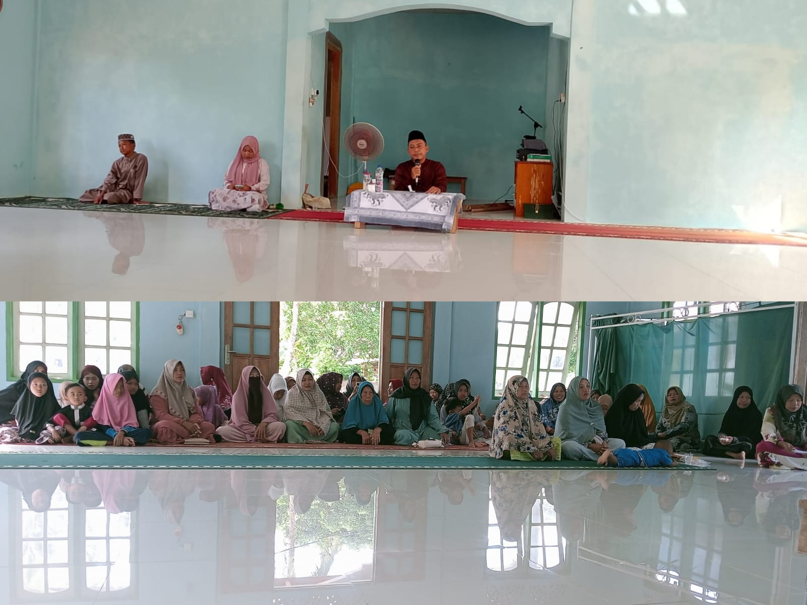 Sinergi Pembinaan Keagamaan, Staf KUA Bunguran Tengah Isi Tausiyah di Desa Air Lengit