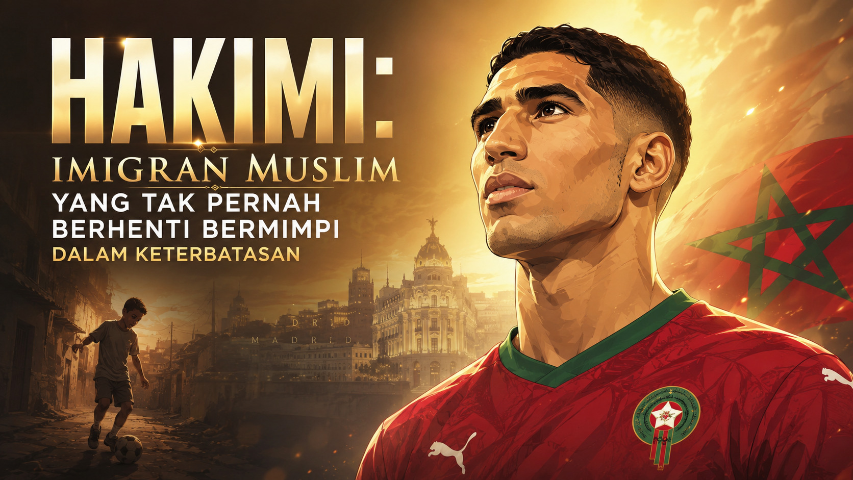 Achraf Hakimi: Anak Imigran Muslim yang Tak Pernah Berhenti Bermimpi