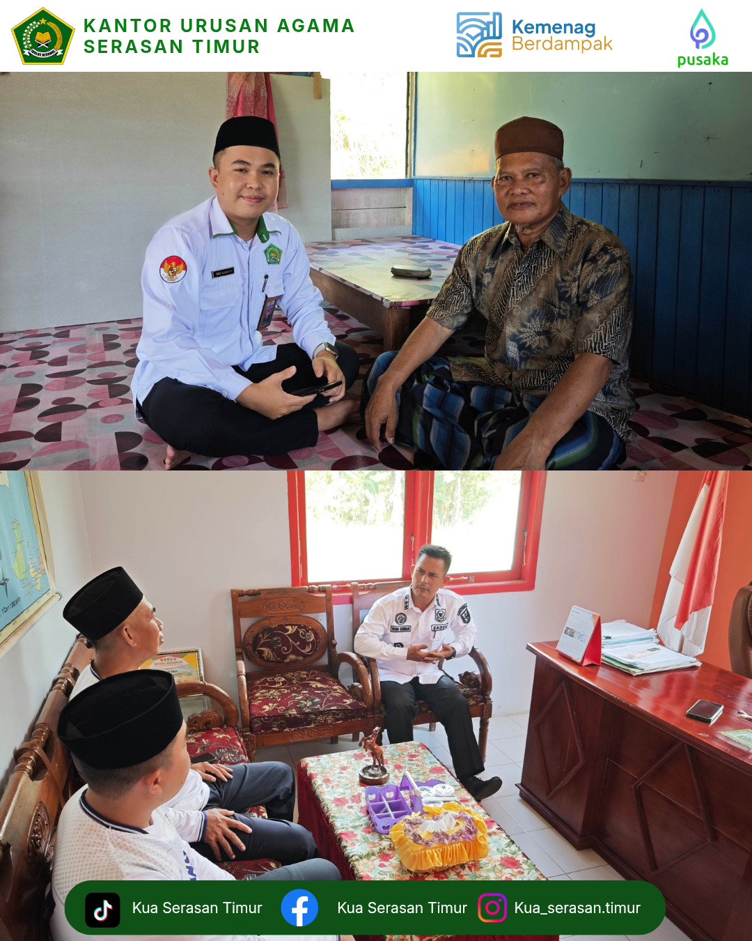Pegawai KUA Serasan Timur Gencarkan Sosialisasi Rashdul Qibla, Ajak Masyarakat Tentukan Arah Kiblat Secara  Akurat