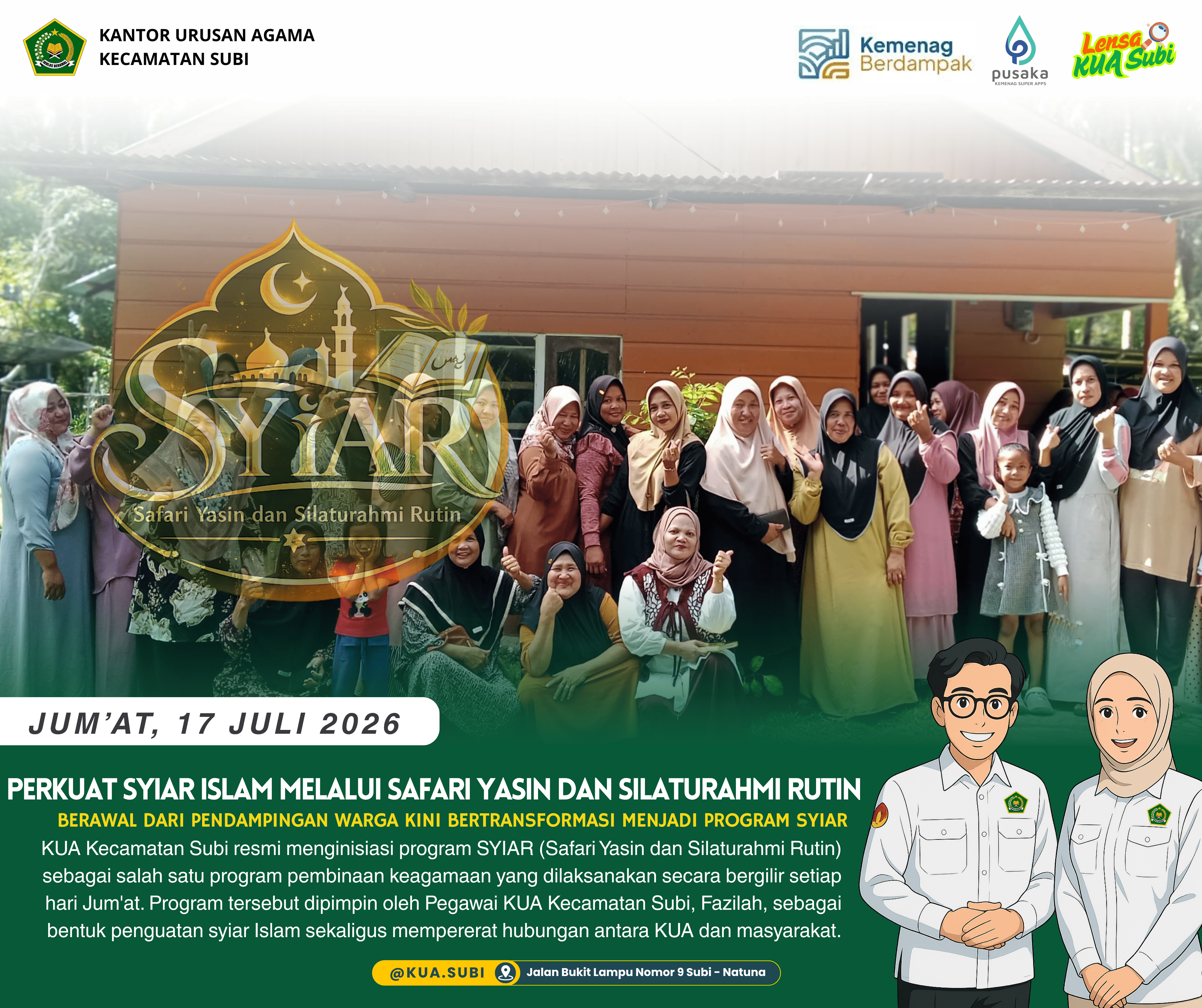 KUA Subi Hadirkan Program SYIAR untuk Merawat Tradisi Yasinan Masyarakat