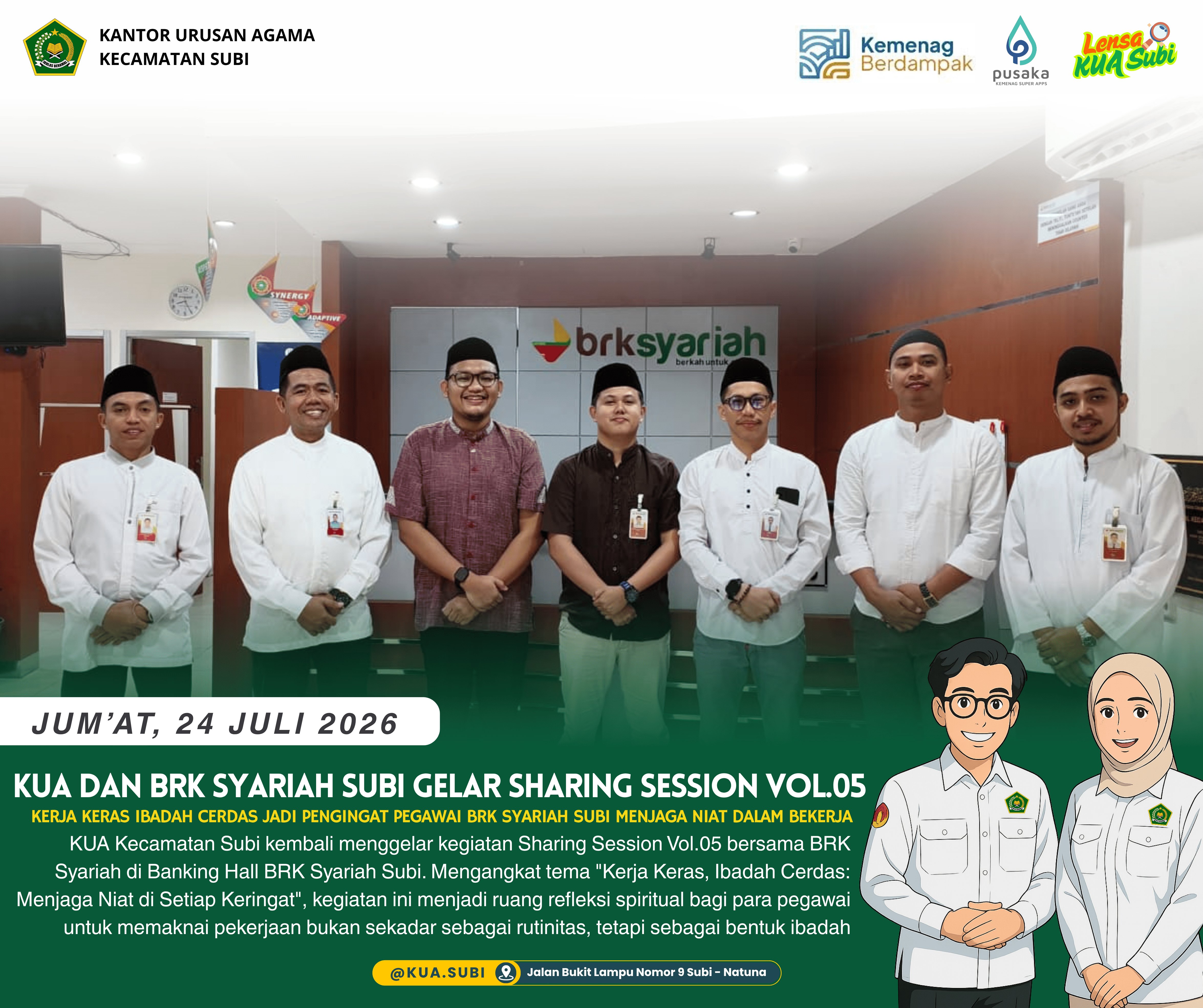 Sharing Session Vol.05 KUA Subi Tanamkan Semangat Kerja Bernilai Ibadah