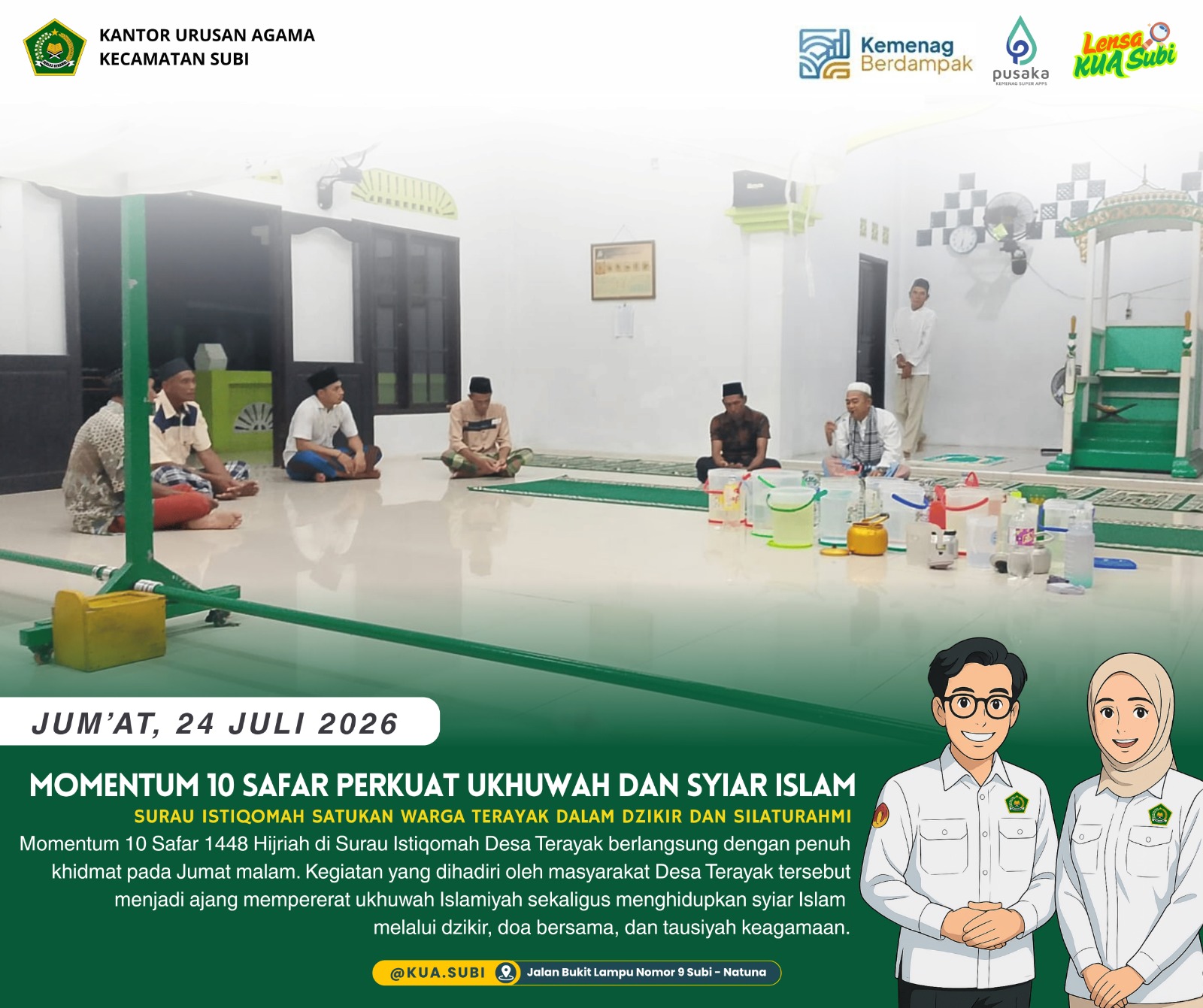 Semangat 10 Safar Satukan Warga Terayak dalam Majelis Dzikir dan Silaturahmi