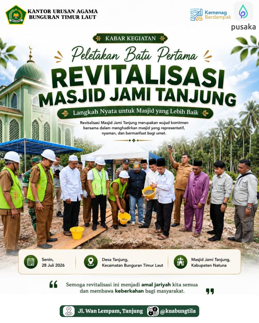 Peletakan Batu Pertama Revitalisasi Masjid Jami Tanjung, Langkah Nyata Membangun Sarana Ibadah yang Lebih Baik