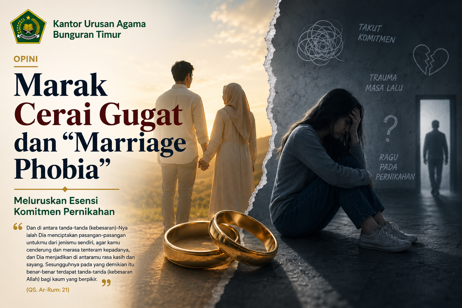 Marak Cerai Gugat dan "Marriage Phobia": Meluruskan Esensi Komitmen Pernikahan