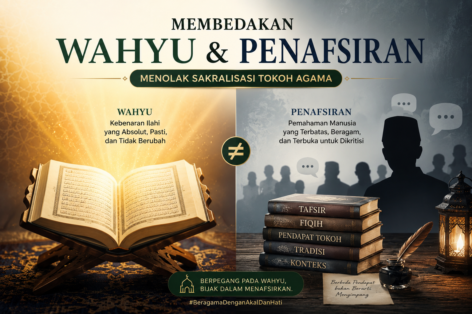 Membedakan Wahyu dan Penafsiran: Menolak Sakralisasi Tokoh Agama