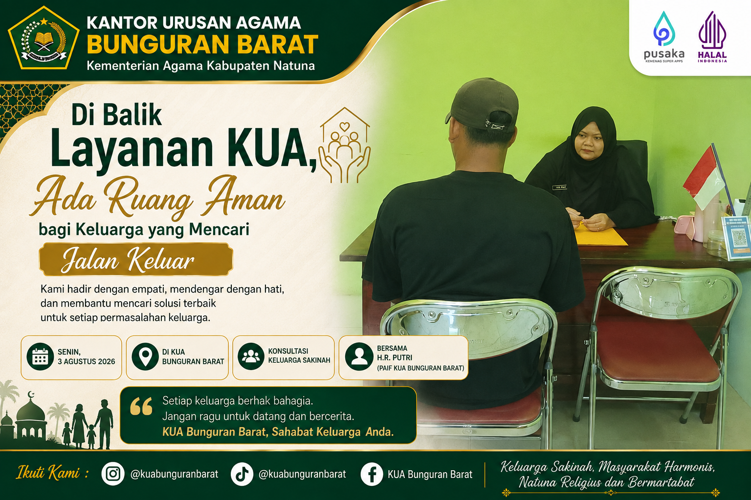Di Balik Layanan KUA, Ada Ruang Aman bagi Keluarga yang Mencari Jalan Keluar