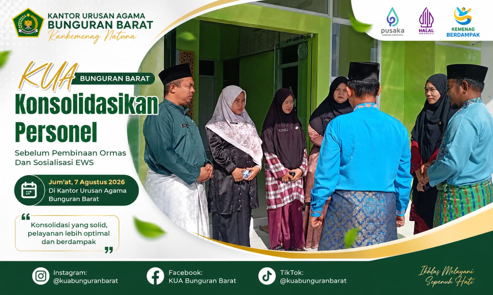 KUA Bunguran Barat Konsolidasikan Personel Sebelum Pembinaan Ormas dan Sosialisasi EWS