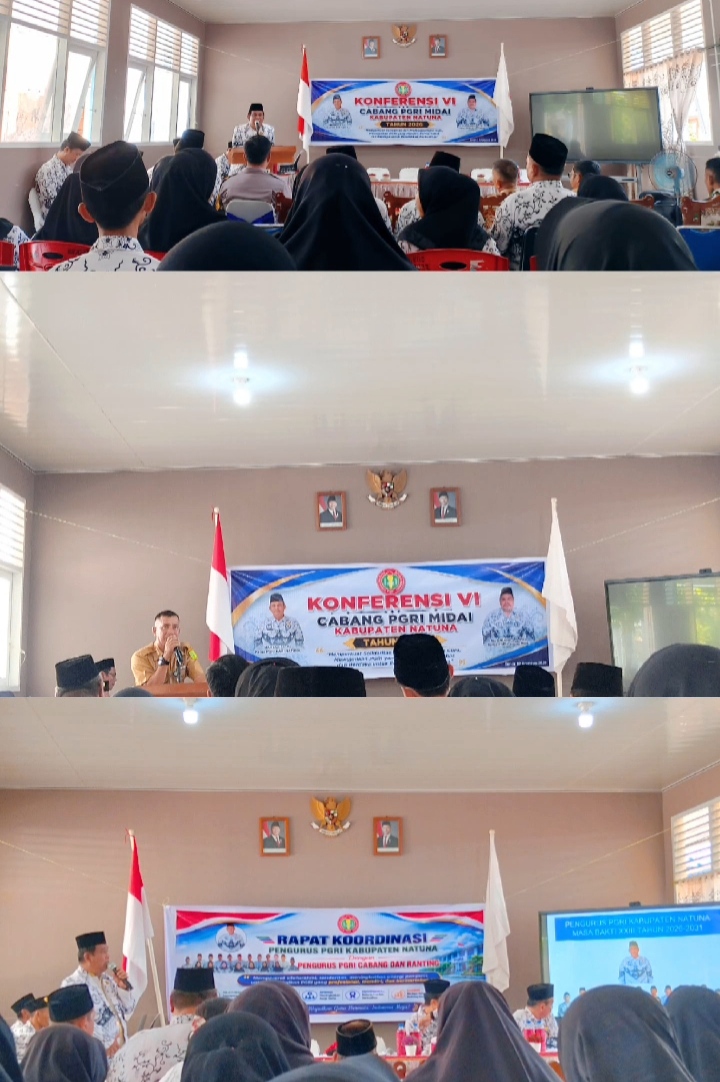 KONFERENSI VI PGRI Cabang Midai: di buka  Oleh Camat Suak Midai, Dilantik Pengurus Baru, MA Bustanul Ulum Midai Turut Hadir Menyaksikan
