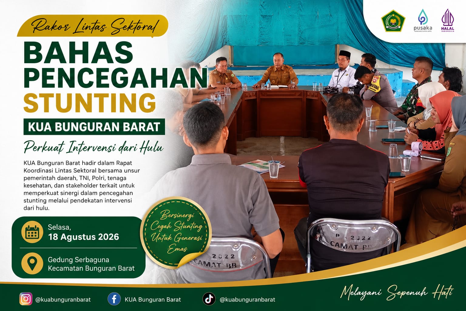 Rakor Lintas Sektoral Bahas Pencegahan Stunting, KUA Bunguran Barat Perkuat Intervensi dari Hulu