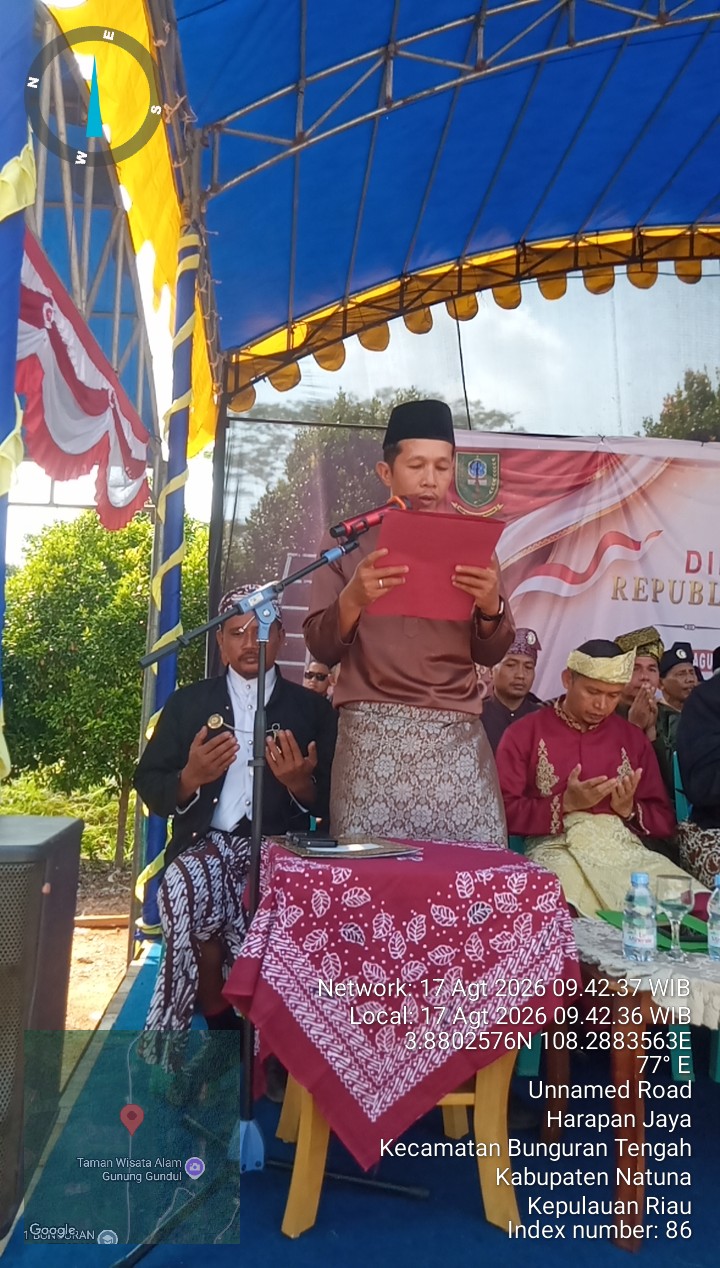 KUA Bunguran Tengah Berikan Dukungan Sebagai Pembaca Doa dalam Acara HUT RI ke-81 Kemerdekaan Indonesia
