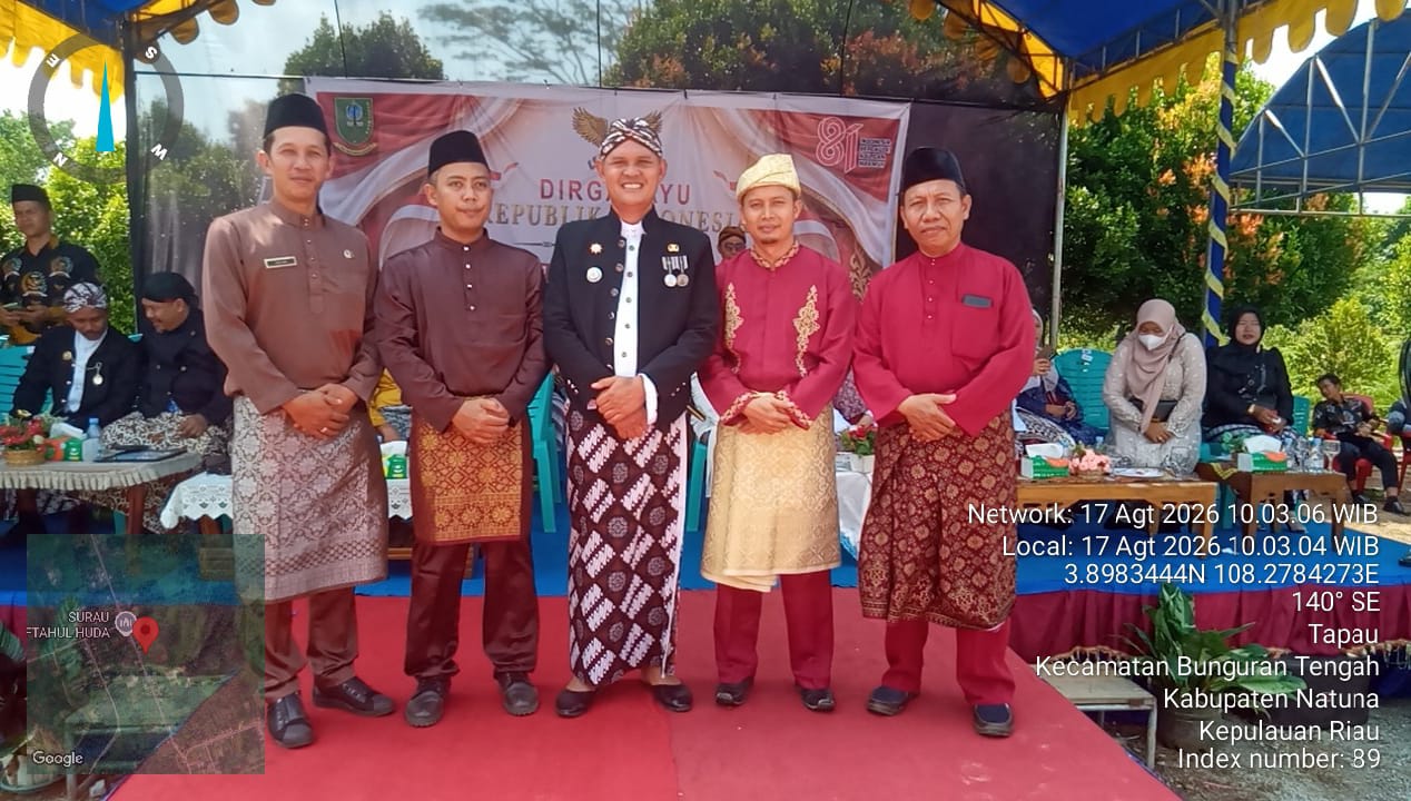 Semangat Kemerdekaan, KUA Bersama Unsur Kecamatan Bunguran Tengah Sukseskan Upacara HUT RI ke-81