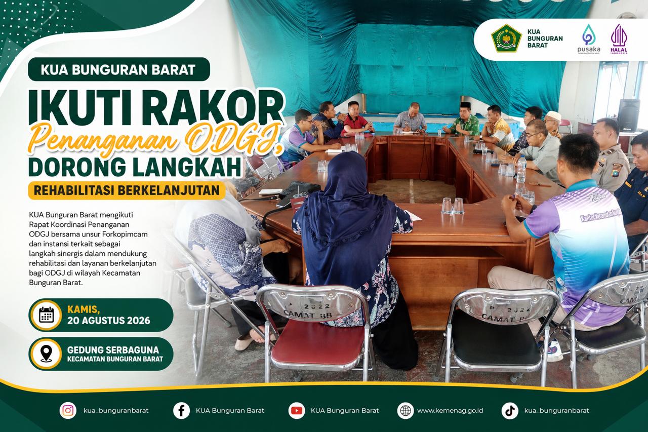 KUA Bunguran Barat Ikuti Rakor Penanganan ODGJ, Dorong Langkah Rehabilitasi Berkelanjutan