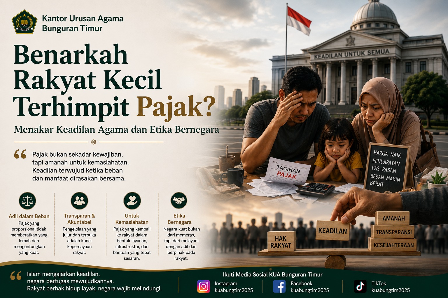Benarkah Rakyat Kecil Terhimpit Pajak? Menakar Keadilan Agama dan Etika Bernegara