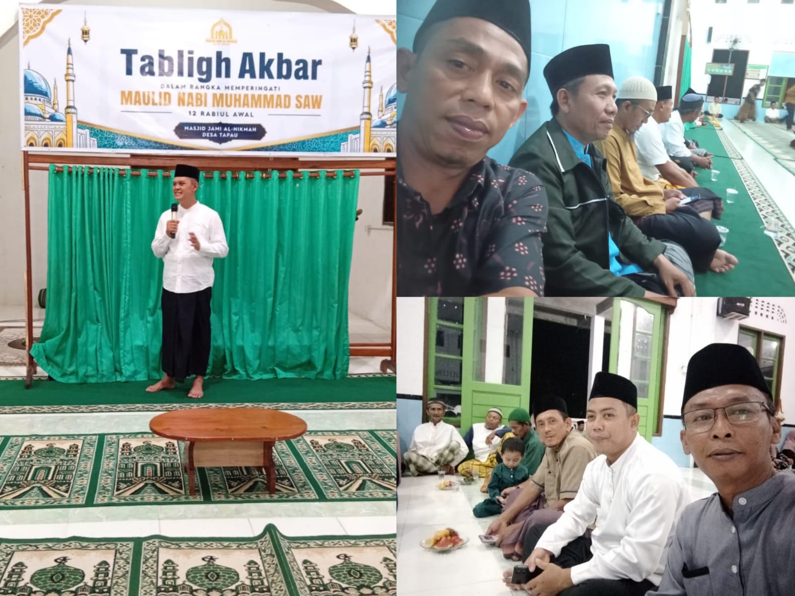 Rajut Ukhuwah di Bulan Maulid, KUA Bunguran Tengah Hadiri Tabligh Akbar Masjid Jami' Al-Hikmah Desa Tapau