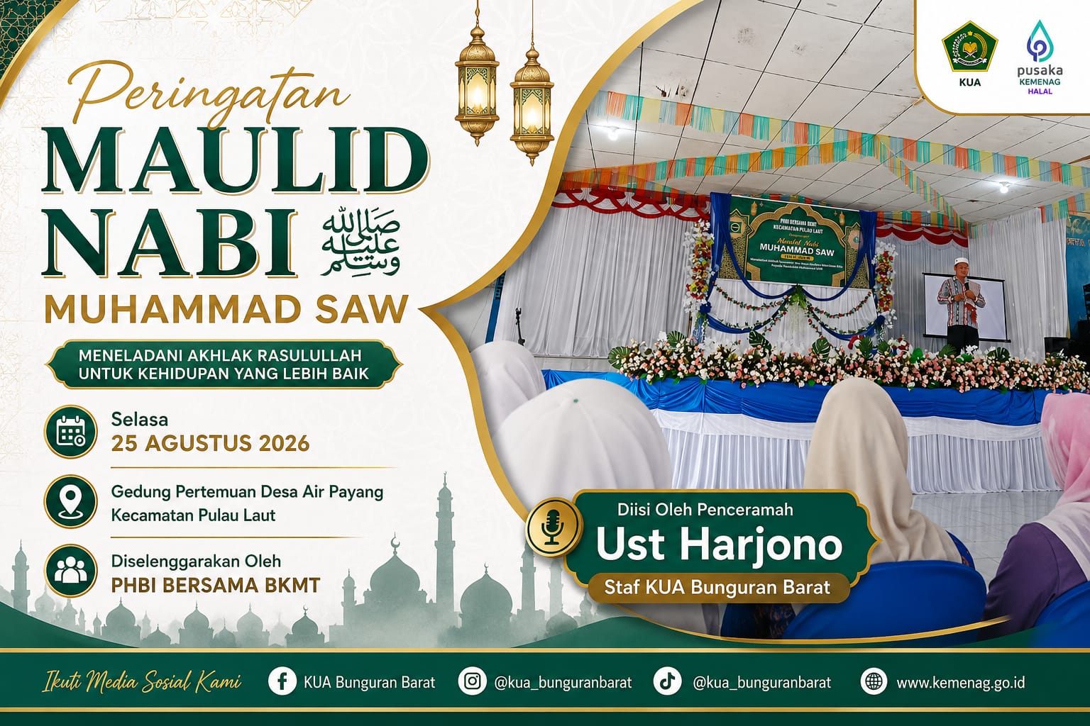 Menghayati Awal Kenabian Rasulullah, Maulid Nabi di Air Payang Perkuat Pemahaman Umat