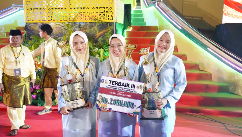 Wakili Kontingen Natuna, Siswi MAN 1 Natuna Cetak Sejarah Juara 3 Fahmil Putri MTQ Provinsi