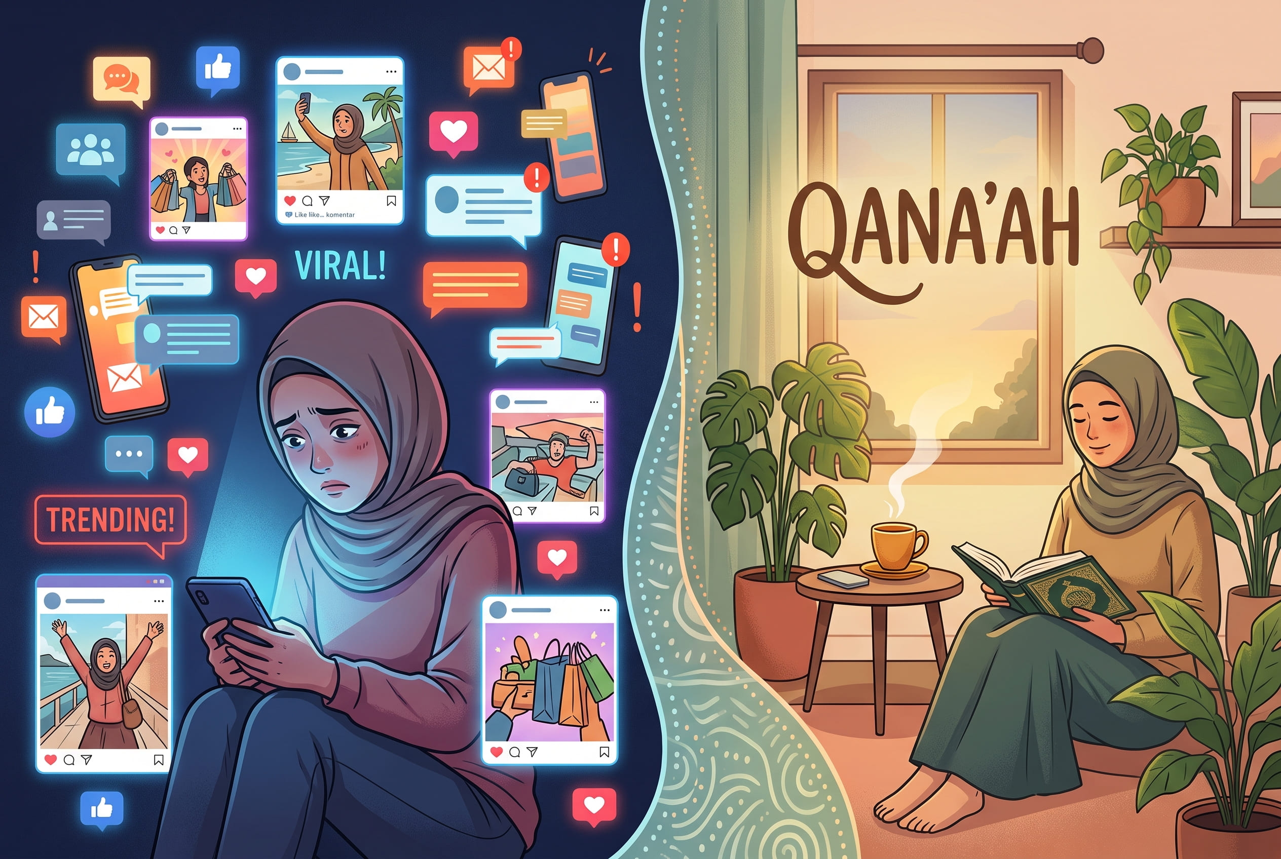 Qana'ah di Era Algoritma: Menangkal Pandemi FOMO dengan Kewarasan Digital