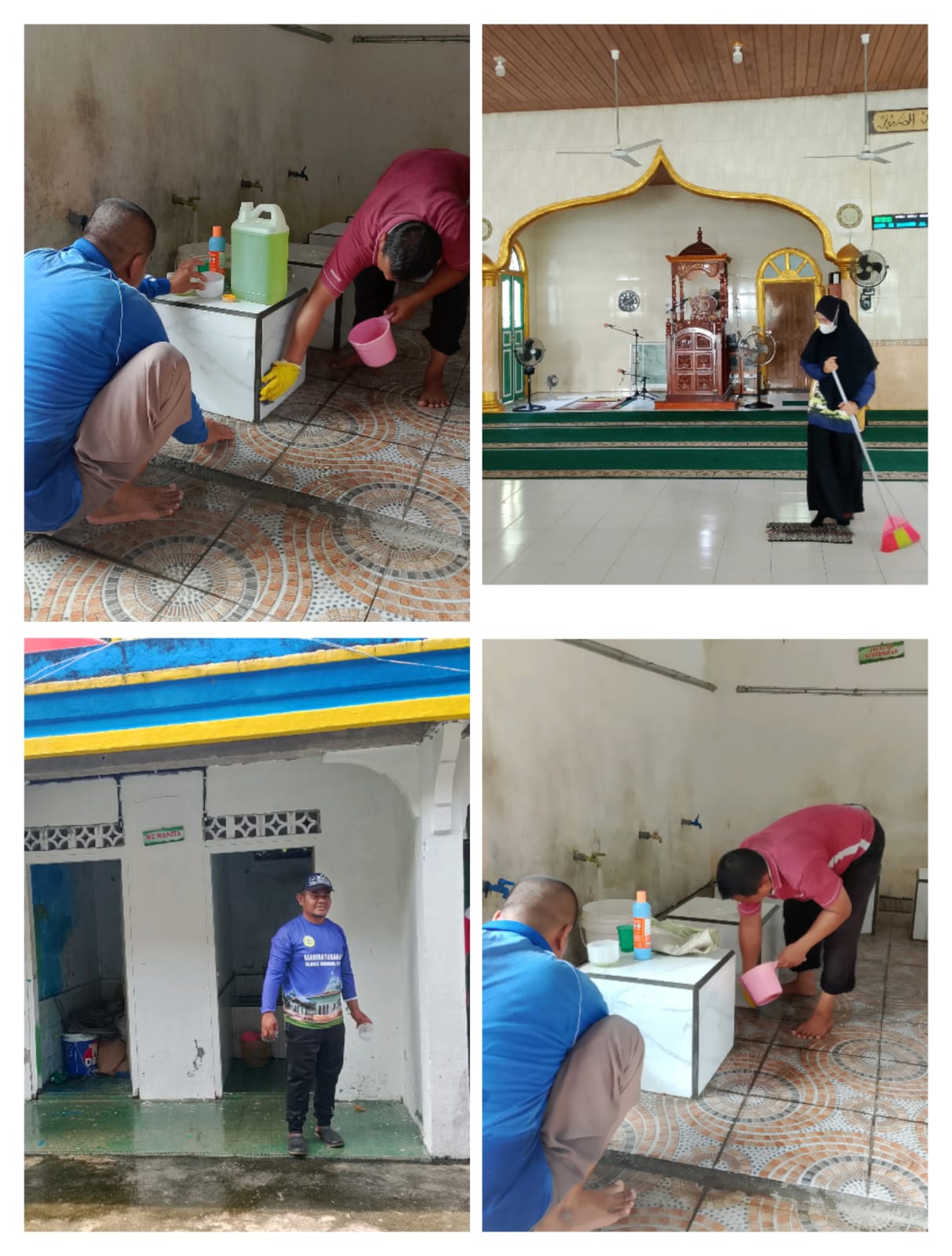 KUA Bunguran Barat Perkuat Kepedulian Umat melalui Gerakan Bersih-Bersih Masjid